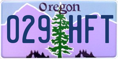 OR license plate 029HFT