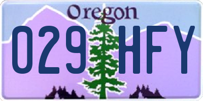 OR license plate 029HFY