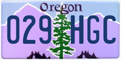 OR license plate 029HGC