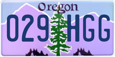 OR license plate 029HGG