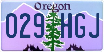 OR license plate 029HGJ