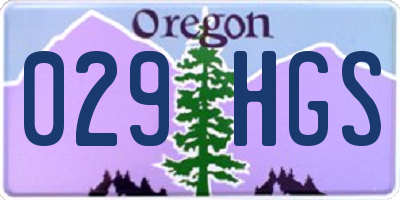 OR license plate 029HGS