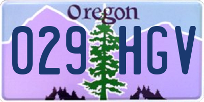 OR license plate 029HGV