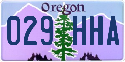 OR license plate 029HHA