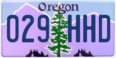 OR license plate 029HHD