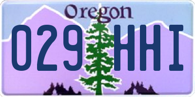 OR license plate 029HHI