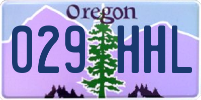 OR license plate 029HHL
