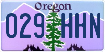 OR license plate 029HHN