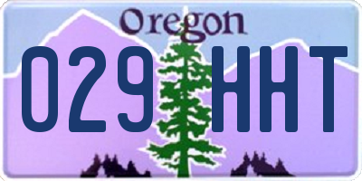 OR license plate 029HHT