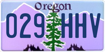 OR license plate 029HHV