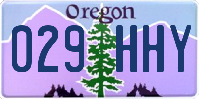 OR license plate 029HHY