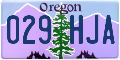OR license plate 029HJA