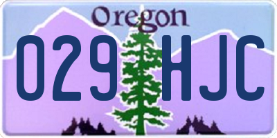 OR license plate 029HJC