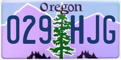 OR license plate 029HJG