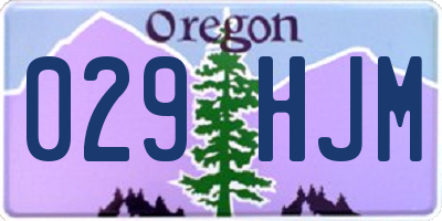 OR license plate 029HJM