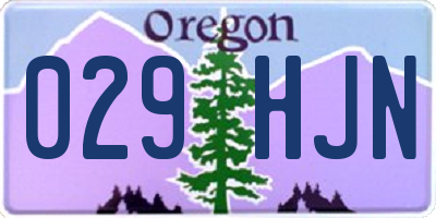 OR license plate 029HJN