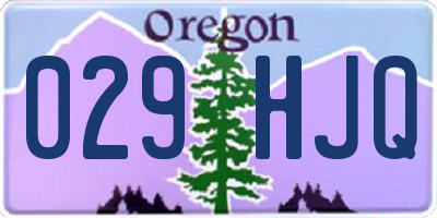 OR license plate 029HJQ