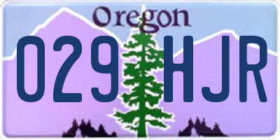 OR license plate 029HJR