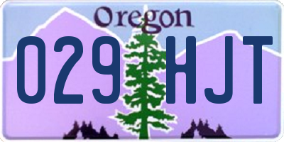 OR license plate 029HJT