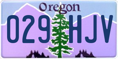 OR license plate 029HJV