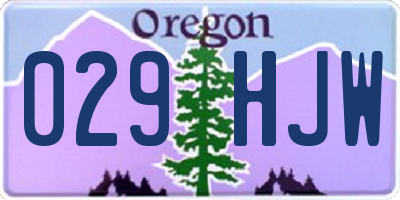 OR license plate 029HJW