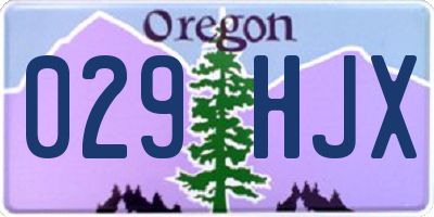 OR license plate 029HJX