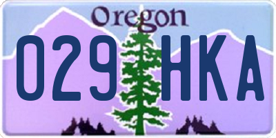 OR license plate 029HKA