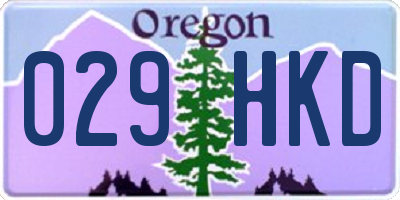 OR license plate 029HKD