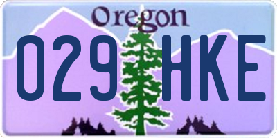 OR license plate 029HKE