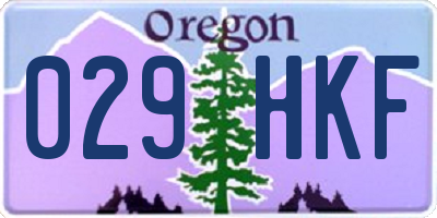 OR license plate 029HKF