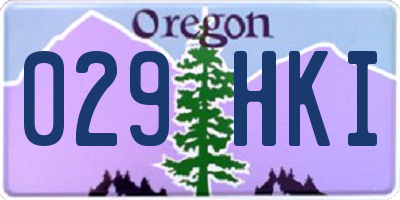 OR license plate 029HKI