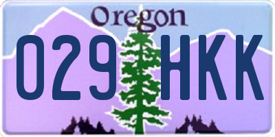 OR license plate 029HKK