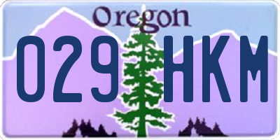 OR license plate 029HKM