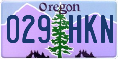 OR license plate 029HKN