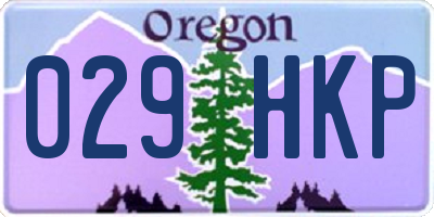 OR license plate 029HKP