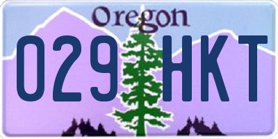 OR license plate 029HKT