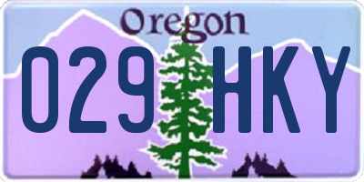 OR license plate 029HKY
