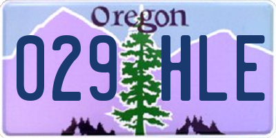 OR license plate 029HLE