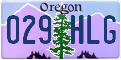 OR license plate 029HLG