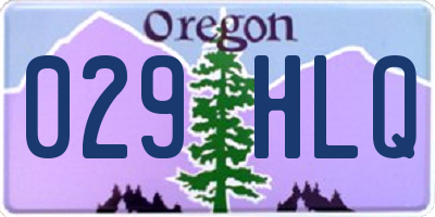 OR license plate 029HLQ
