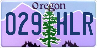 OR license plate 029HLR
