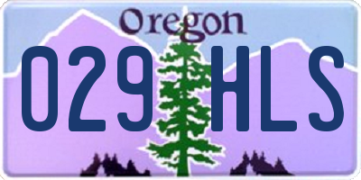 OR license plate 029HLS