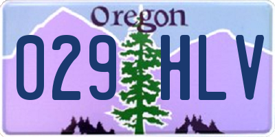 OR license plate 029HLV