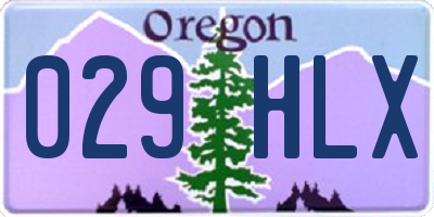 OR license plate 029HLX