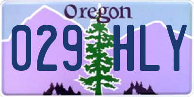 OR license plate 029HLY