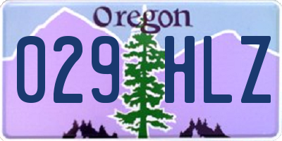 OR license plate 029HLZ