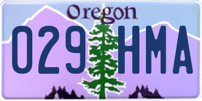 OR license plate 029HMA