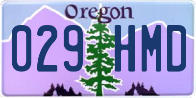 OR license plate 029HMD