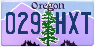 OR license plate 029HXT