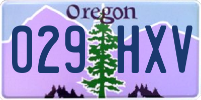 OR license plate 029HXV